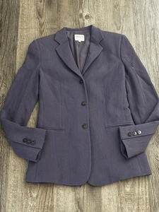 Armani Collezioni Suit Jacket Blazer Italian Wool Blend Ribbed Striped Textured - Picture 1 of 12