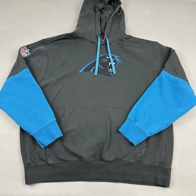 Carolina Panthers Hoodie Men Extra Large Gray Blue Nike Pullover Sweatshirt XL - Image 1 of 4