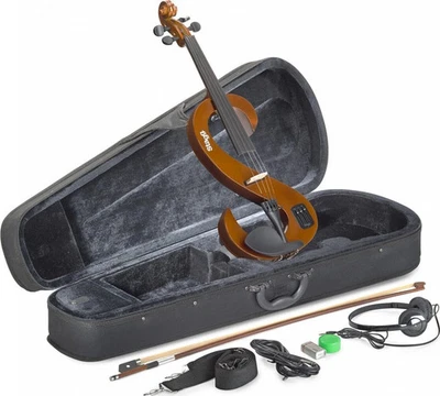 4/4 electric violin set with S-shaped violinburst-coloured electric violin, s... - Image 1 of 2