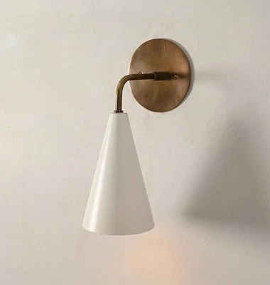 1 Light Cone Shade Handmade Vintage Wall Mid Century Antique Brass Sputnik Lamp - Image 1 of 4