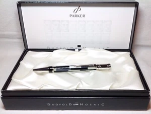 Bolígrafo Parker Duofold Mosaico Negro Nuevo en Caja Producto Modelo Retirado - Imagen 1 de 10