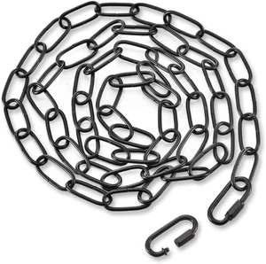 6 Feet Chandelier Chain, Black Chain for Hanging, Hanging Chain Extension with C - Picture 1 of 9