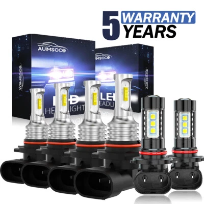 Faro LED + bombillas antiniebla para BMW 525i 530i 540i 1994 6x haz alto/bajo 6000 k Foto 1 de 4