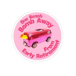 Hot Wheels Beach Bomb Sticker - Pink - Eine Strandbombe aus dem Ruhestand entfernt - Bild 1 von 13