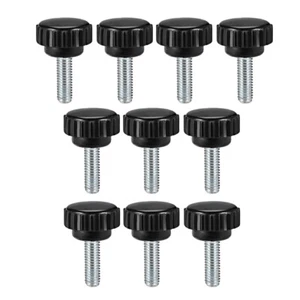 10Pcs M6x15mm Male Thread Knurled Clamping Knobs Grip LATHE Handle Bolt - Picture 1 of 5