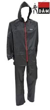 DAM Protec Rainsuit Black Fishing Suit Waterproof Packaway Jacket + Trouser 2pc