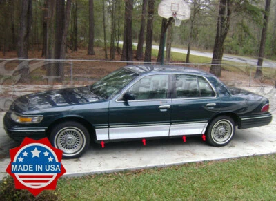 Panel basculante de acero inoxidable Mercury Grand Marquis 1995-1997 moldura 9" 8 piezas BW Foto 1 de 4