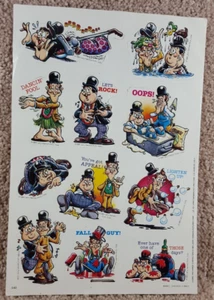 1984 Pics Corp Mark 1 Aufkleber Laurel & Hardy Larry Harmon auf Karte - Bild 1 von 6