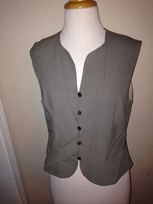 JH Collectibles Black Cream Vest Pearl Buttons Size 14 - Image 1 of 2