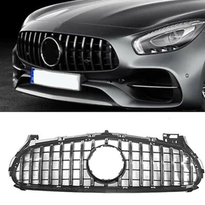 Front Bumper Grill For Benz   GT S C190 R190 2015-2017 2 Door Coupe Silver - Picture 1 of 10