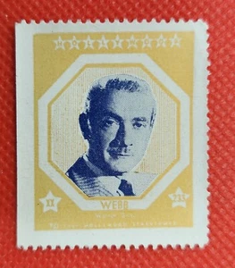 Clifton Webb 1947 Hollywood Schermo Film Stelle Francobollo Trading Card - Foto 1 di 2