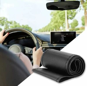 Coprivolante universale cucire pelle volante auto ago filo colore nero fai da te - Foto 1 di 2