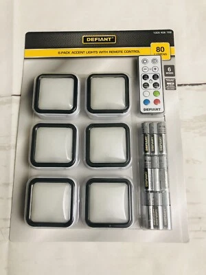 Luces de acento Defiant 80 lúmenes con control remoto (paquete de 6) 1005406728 Foto 1 de 4