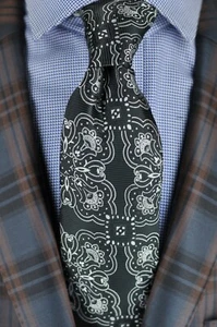 Lord R Colton Masterworks Tie - Cape Horn Black & Gray Woven Silk Necktie - New - Picture 1 of 4