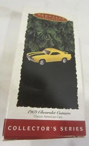 HALLMARK KEEPSAKE ORNAMENT 1969 Chevrolet Camaro yellow car - Picture 1 of 3