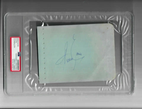 Perry Como Signed Autograph Page pSA/DNA slabbed authentic Cover
