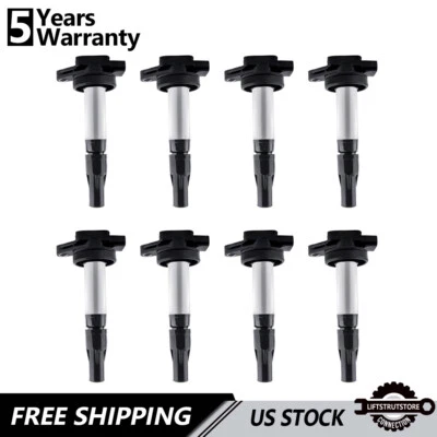 Pack of 8 Ignition Coil UF519 Fits For Range Rover Jaguar 4.4L 4.2L V8 2003-2009 - Image 1 of 4