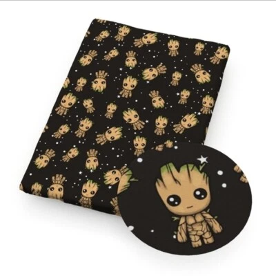 ROLLO DE IMITACIÓN DE CUERO DE SUPERHÉROE GROOT 12" X 55" AL POR MAYOR película de dibujos animados LITCHI Foto 1 de 2