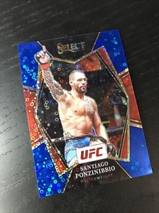 Santiago Ponzinibbio 2022 Select UFC Premier Level Blue Disco Prizm /49