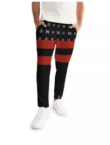NWT authentic NON-DK NDK men's MEDIUM striped jogger pants $60 - Picture 1 of 9
