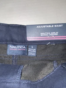 NWT Nautica Girls School Uniform Bermuda Shorts Navy Blue Size 5 Reg - Picture 1 of 4