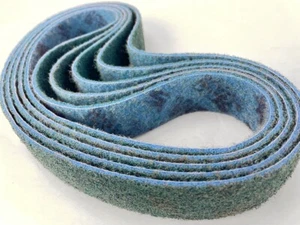 40A FINE Pack of 5 Nylon Sanding Belts Made with 3M™ Scotch-Brite™ BLUEROCK - Picture 1 of 2