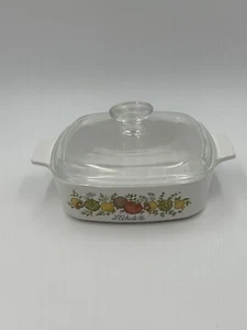 Corning Ware 1 Quart Spice Of Life L’Echalote A-1-B Casserole Dish W/Pyrex Lid - Picture 1 of 11