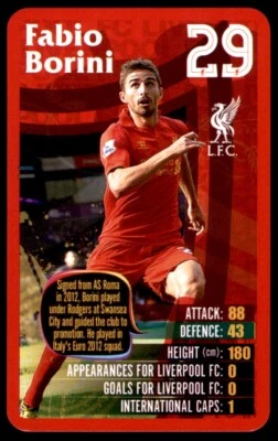 Top Trumps Liverpool (2012-2013) 29 Fabio Borini No. 29 - Image 1 of 2