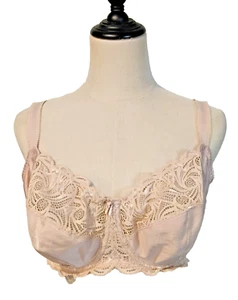 Fayreform Size 16F Beige Lace Trim Full Coverage Everyday Underwired Bra - Picture 1 of 5