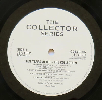 Ten Years After The Collection Record LP Vinyl Original Press 1985 Alvin Lee - Image 1 of 4