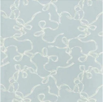 SUPER SNUGGLE FLANNEL Sewing Fabric 1 Yd (36") x 42" BOWS on LIGHT BLUE  - Image 1 of 3