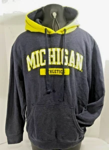 Michigan Embroidered Hooded Sweatshirt -U of M- Medium -ProEdge - Picture 1 of 4
