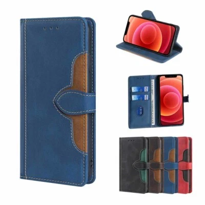 Leather Wallet Card Cases For iPhone 17 8 11 12 XR 13 14 15 16 Pro Max Magnetic - Image 1 of 4
