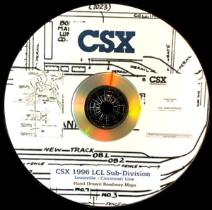 CSX 1996 LCL Sub-Division Hand Drawn Roadway Maps PDF Pages on DVD - Picture 1 of 4