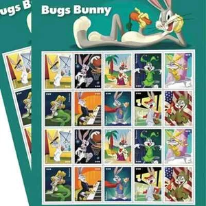 ๐ฌ๐๐ฌ๐ 2020 Bugs Bunny Forever First Class Postage Stamp Sheet ๐๐ฌ๐๐ฌ - Picture 1 of 4