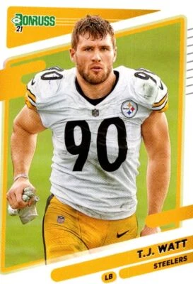 2022 Panini Mosaic Draft Picks T.J. Watt Wisconsin Badgers #17 - Image 1 of 2