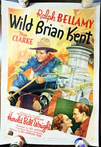 Wild Brian Kent Original US One Sheet Poster 1936 linen backed beautiful - Picture 1 of 1