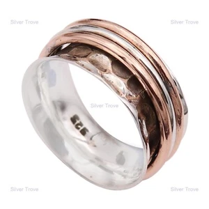 925 Sterlingsilber Handarbeit Schmuck Spinner Ring Größe - Bild 1 von 5