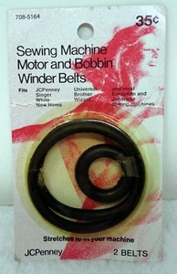 J.C. PENNEY Sewing Machine Motor & Bobbin Winder Belts (NEW) - Picture 1 of 2