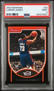 PSA 9 como nuevo 2007 Bowman LeBRON JAMES #23 CAVS 70057 BJ284 - Imagen 1 de 2
