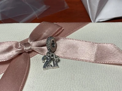 Genuine Pandora 21st Birthday / Anniversary Sparkling Dangle Charm P2 S925 ALE - Image 1 of 4
