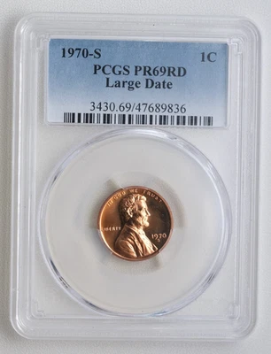 1970-S Proof Lincoln Wheat Cent PCGS PR69RD Large Date - Image 1 of 4