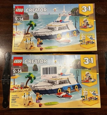 Лот из 2 LEGOCREATOR 3 в 1 круиз приключения набор 31083 новый в коробке снят с производства запечатанный - Изображение 1 из 4