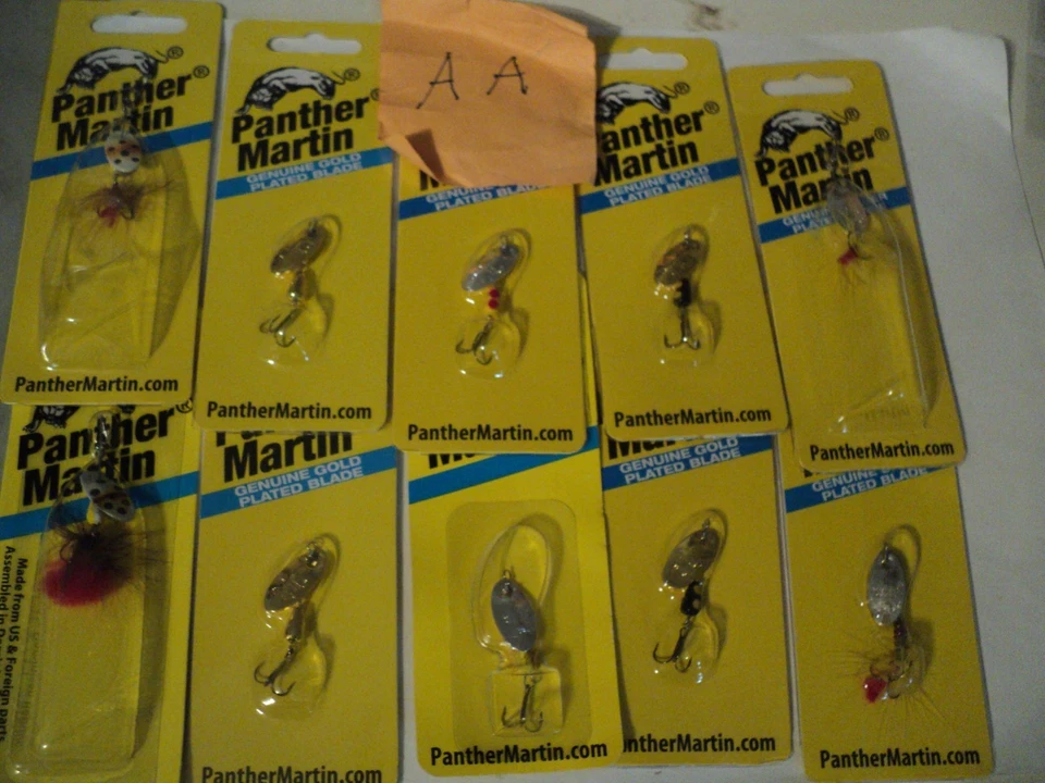 10 - PANTHER MARTIN СПИННЕРЫ НОВЫЙ НЕРАСПАКОВАННЫЙ ВСЕ 1/32 УНЦИИ СМЕШАННЫЕ ЦВЕТА ЛОТ AA - Изображение 1 из 1
