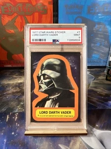 1977 Topps Star Wars Lord Darth Vader No. 7 Sticker PSA 9 Mint - Picture 1 of 2