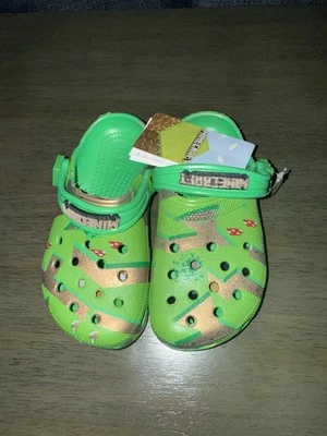 Minecraft Crocs Niños Talla 11.5 Totalmente Nuevo Foto 1 de 3
