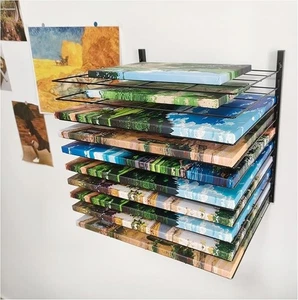 Art Drying Rack for Classroom - No Drill Wall & Fit All Walls Paint Storage Syst - Picture 1 of 9