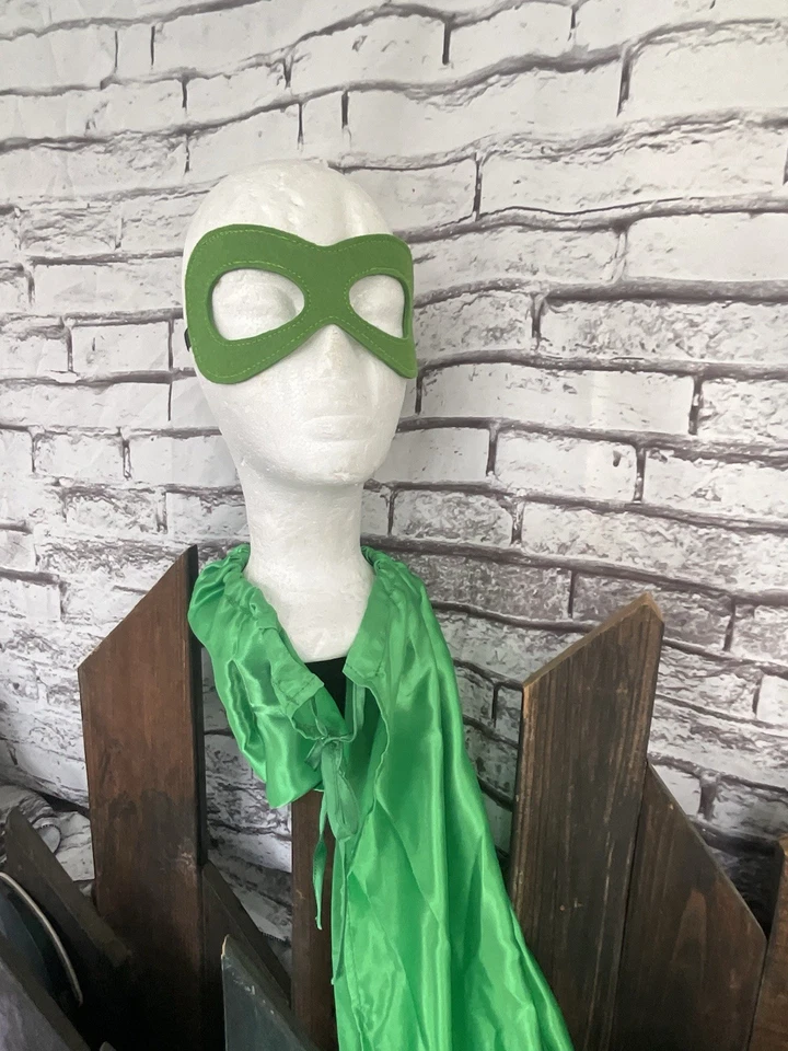 Halloween Mask With Cape Green Pretend Superhero Ninja Turtles Costume - Image 1 of 2