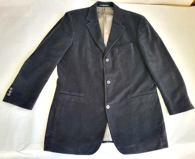 HUGO BOSS Men’s Blazer Jacket – Made in USA – Size 46L – 100% Cotton – Black - Image 1 of 4