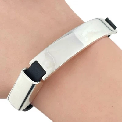 GUCCI Girocollo Nero Argento925/Gomma 25,7g Donna - Immagine 1 di 4